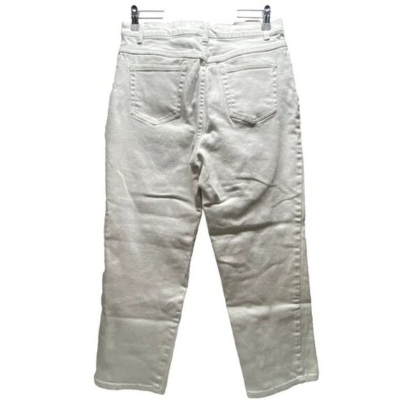 Style & Co Jeans Women’s 12 Short White Straight Leg Mid Rise Denim Jean GUC - Picture 5 of 8